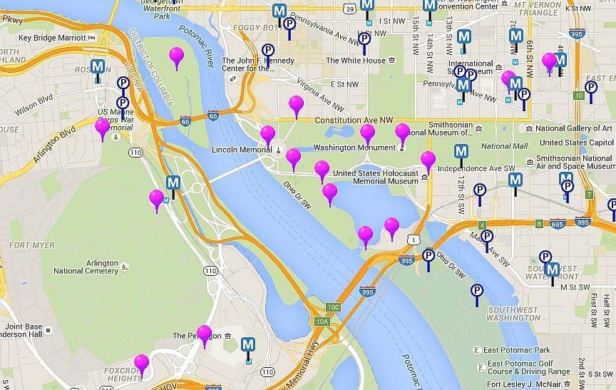 карте дц са знаменитостима