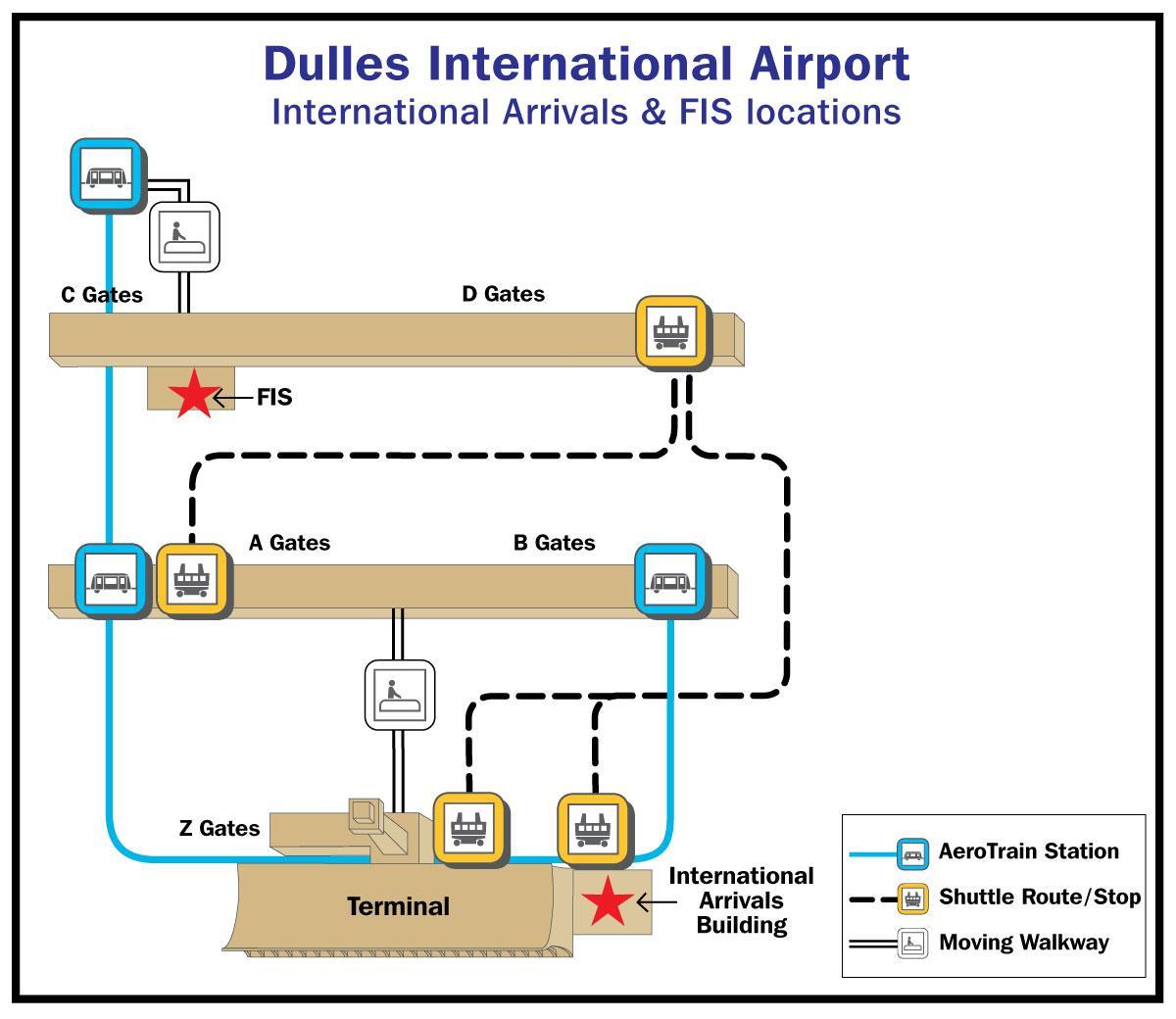 Даллес аеродром гейта мапи