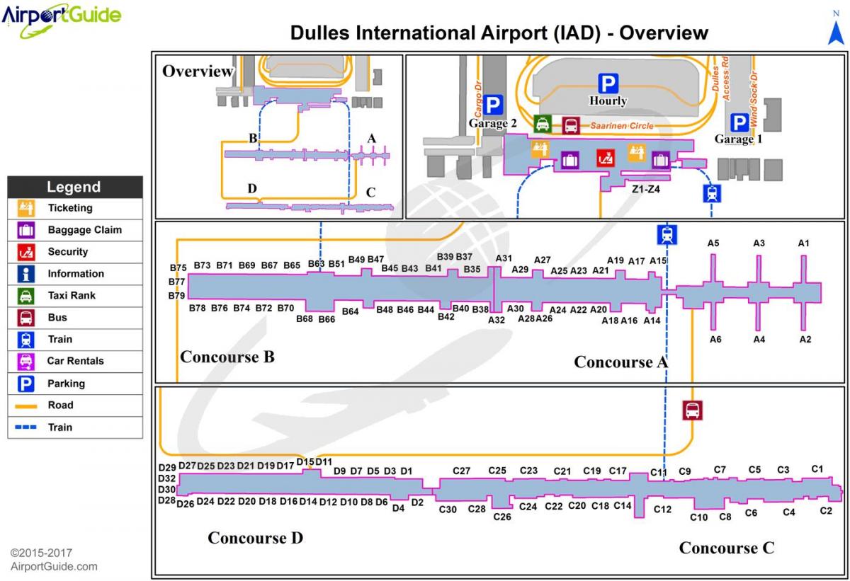 Даллес аеродром терминал мапи