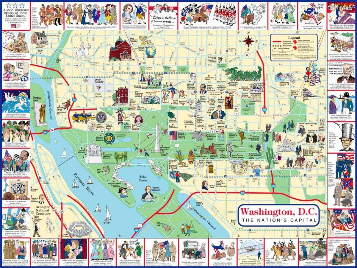 шта видети у Вашингтону мапи