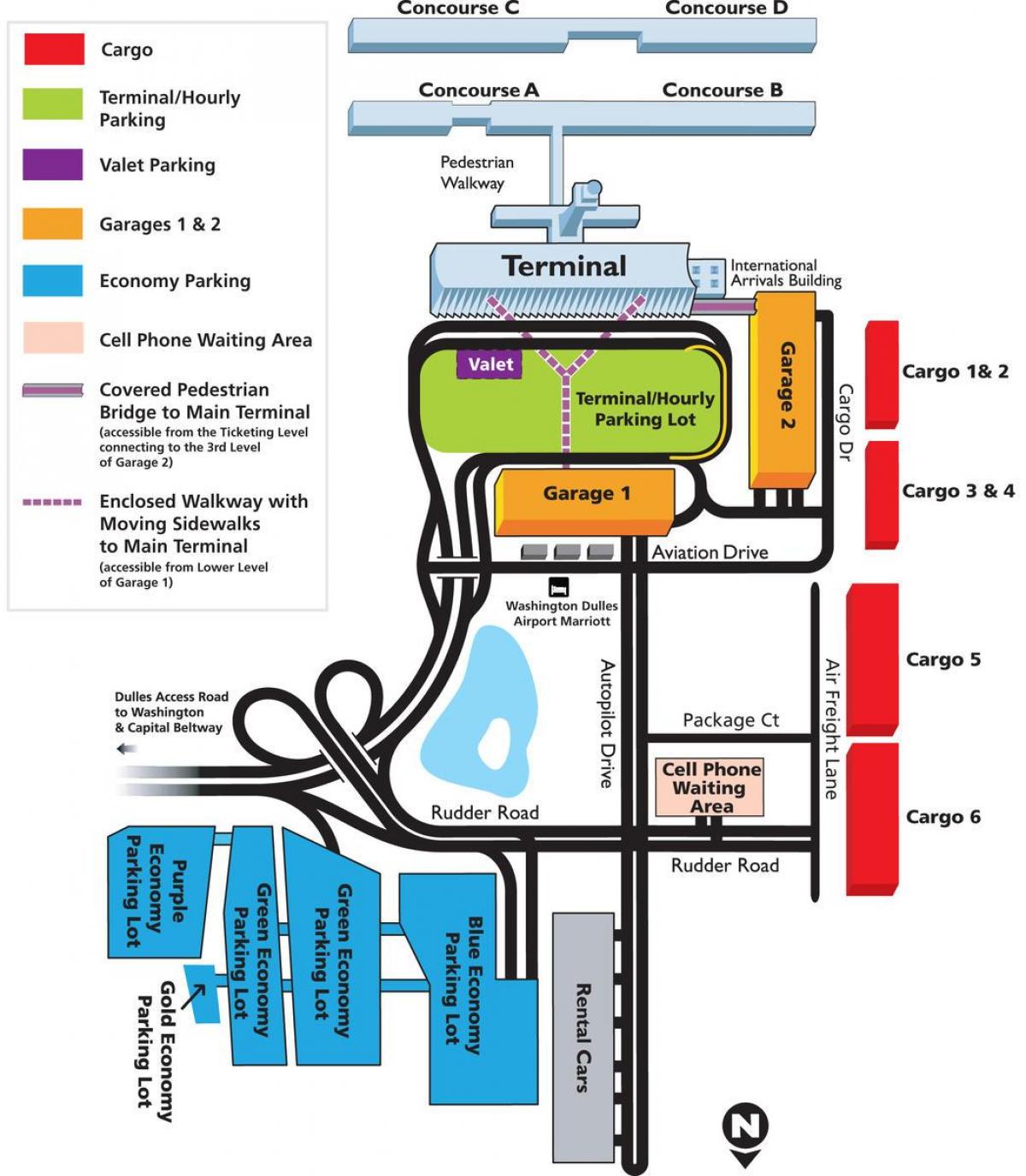 мапа подручја Аеродром Даллес 