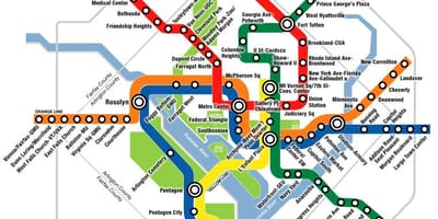 Вашингтон ДЦ метро карта