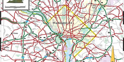 Вашингтон, дц метро Улица преклапање на мапи
