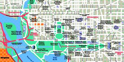 Туристичке атракције Вашингтон дц карта