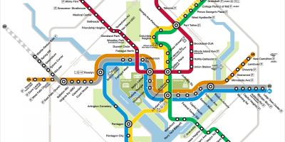 Вашингтон ДЦ метро карта сребрна линија