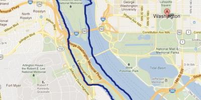 Карта река Потомак у Вашингтону