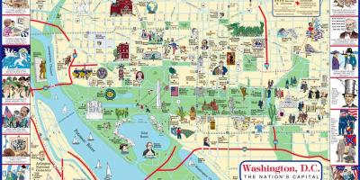 Вашингтон, округ Колумбија места за посету на мапи