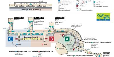 Национални аеродром Роналд Реган мапи