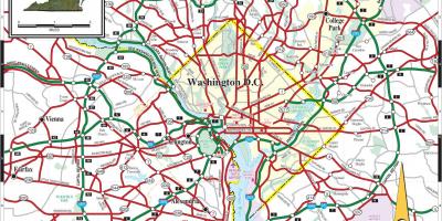 Вашингтон, дц метро Улица преклапање на мапи