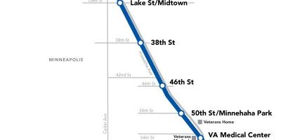 Вашингтон метро плава линија на мапи