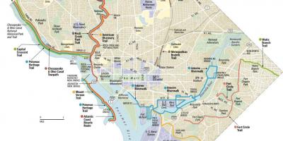 Вашингтон линије дц бицикл мапи