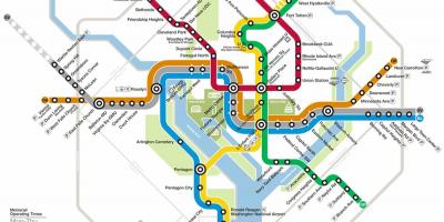 Вашингтонской система ДЦ метро карта